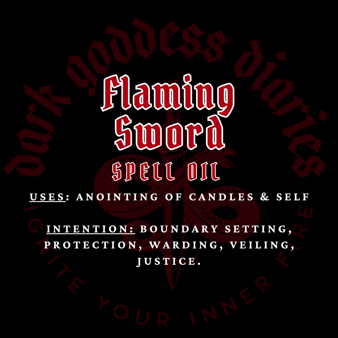 Flaming Sword -  Spell Oil: Protection