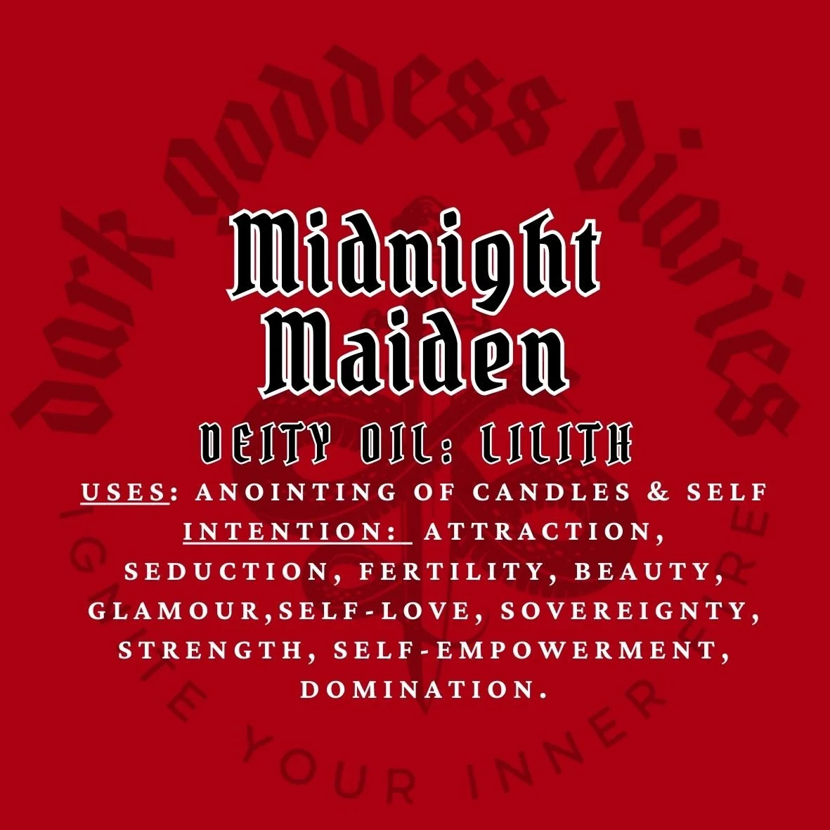 Midnight Maiden -  Deity Oil: Lilith