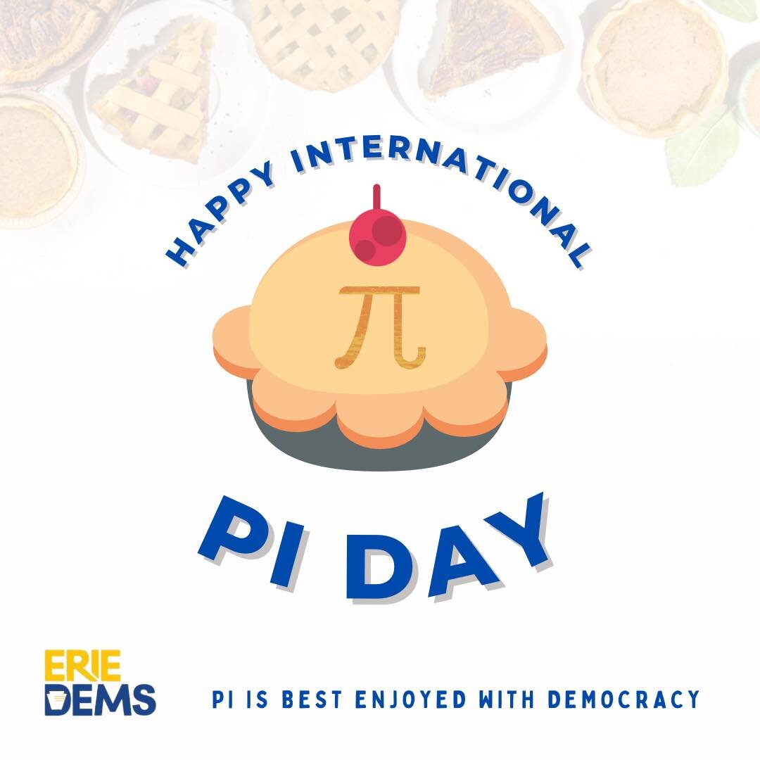 🥧Where are your favorite pie places in Erie County? 🍽️

In honor of #piday we challenge you to remind 3.14 (let&rsquo;s just make it four for less awkward) friends to check their voter registration status so they are ready for this year&rsquo;s pri