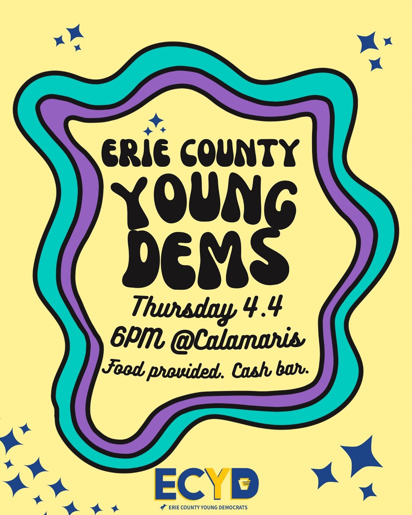 Mark your calendars and make sure you&rsquo;re there! 
What is a young Democrat? Anyone 40 and under. 
When will they meet? 4.4.24 at 6PM
Where? Calamari&rsquo;s 

SHARE 🎉

Be there and bring a friend! 

Food provided. Cash bar.