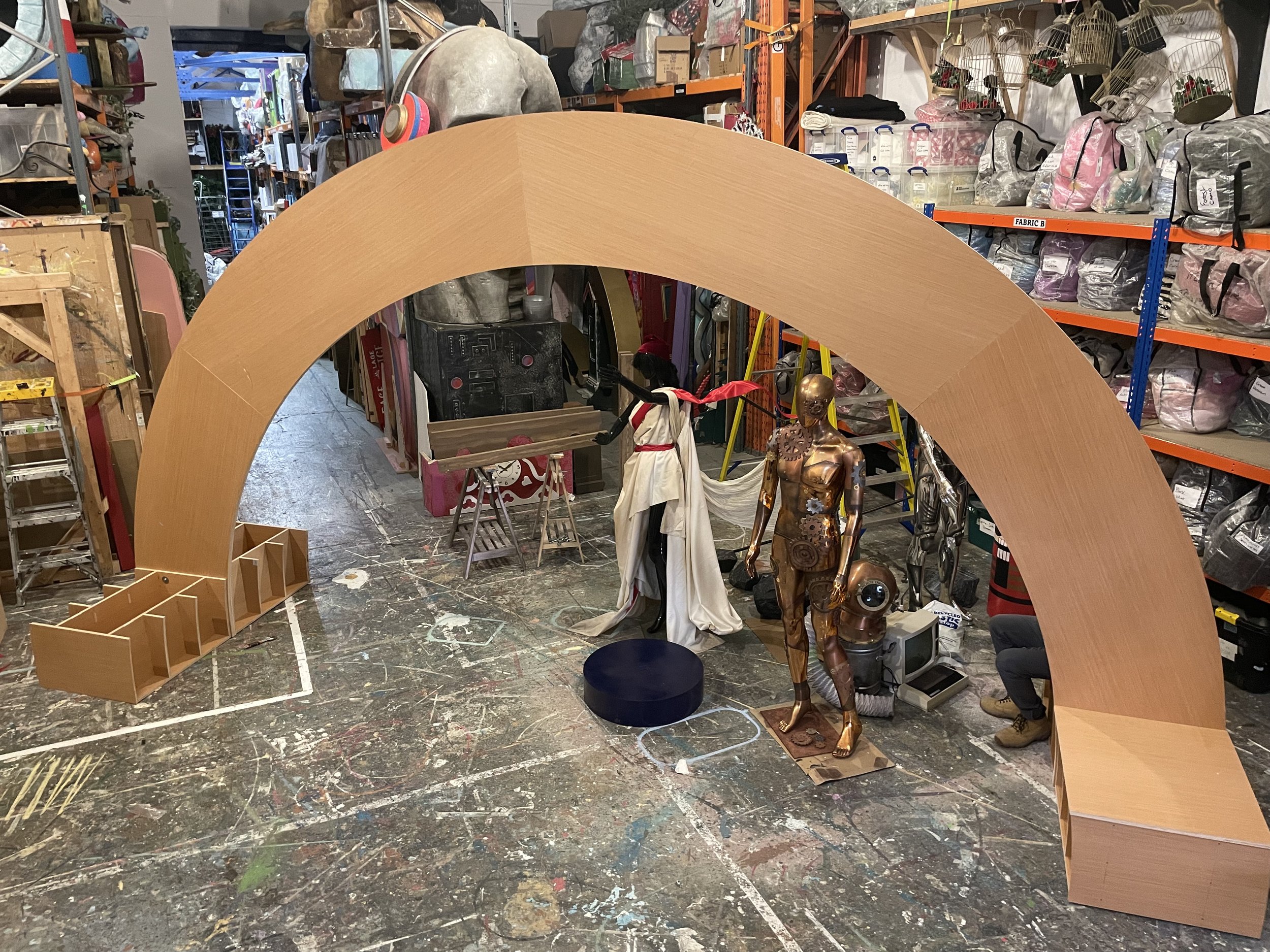 Welcome arch in production for Boo Productions