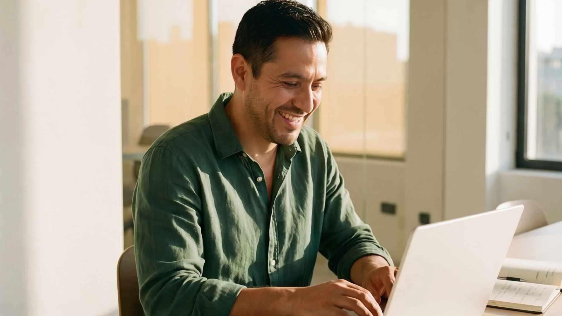 executive with laptop