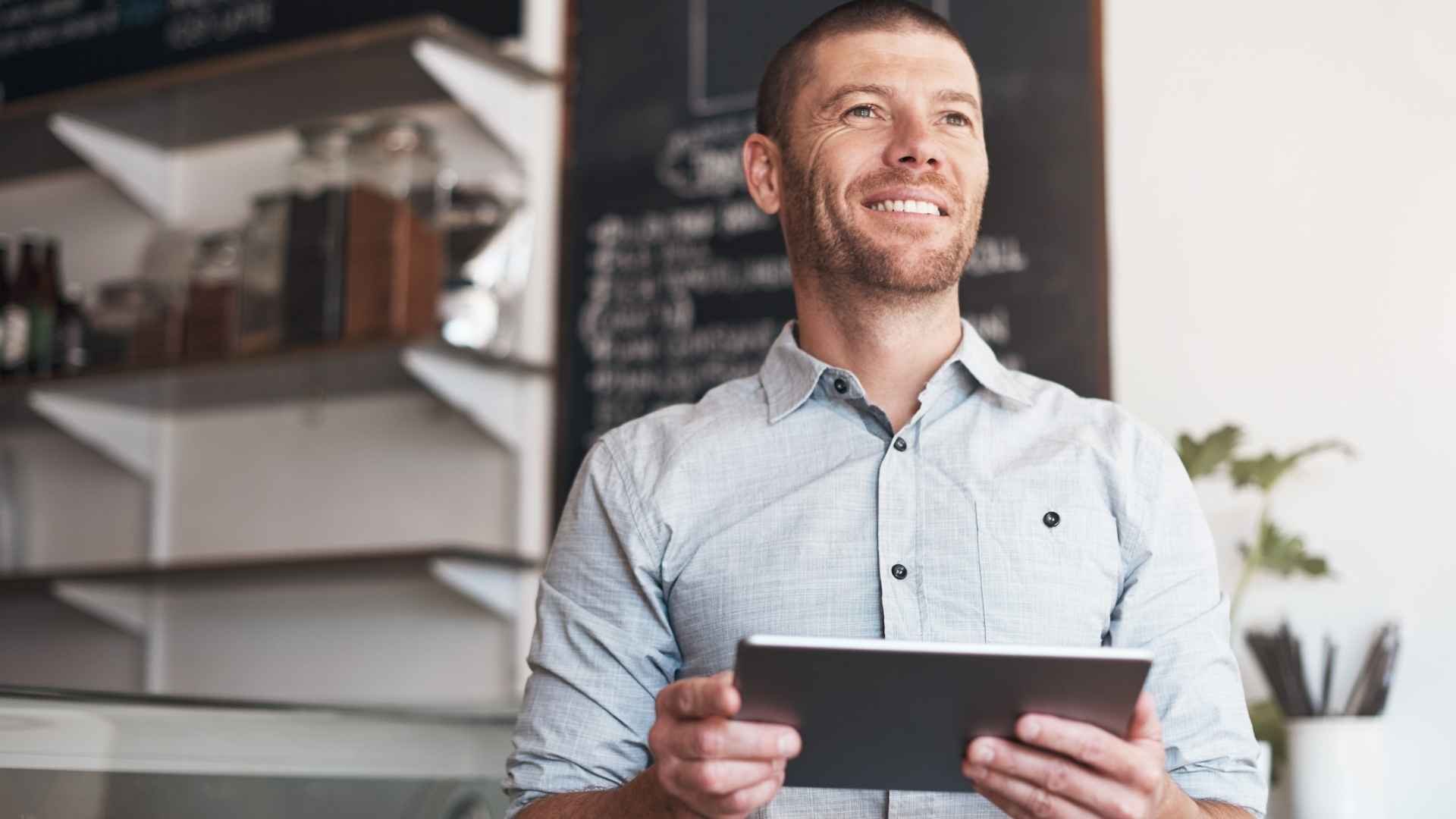 man at work with laptop