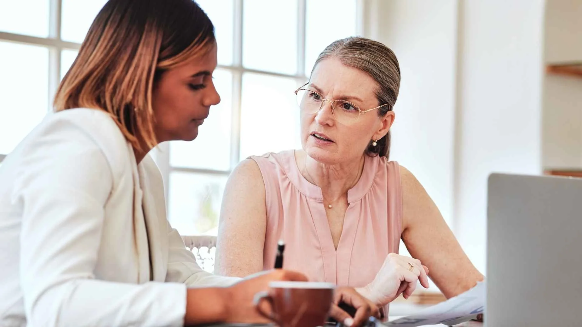 two women in coaching session