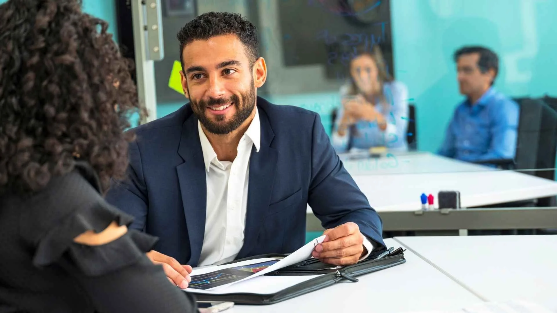manager delivering feedback at work