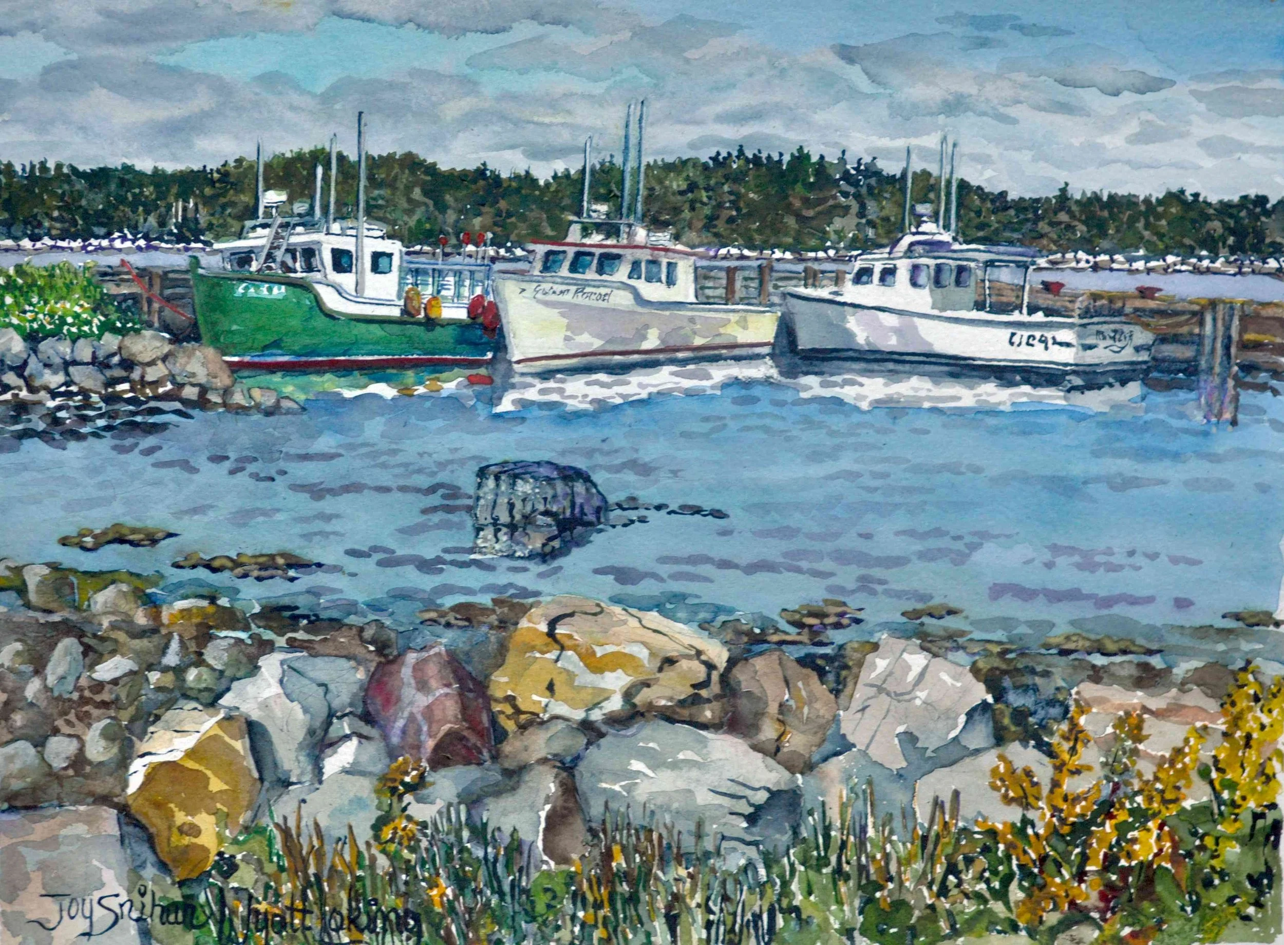 Boats at Little Harbour
Watercolour, 25 x 36
$ 900