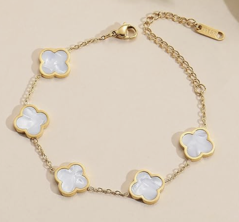 18K Gold Plated Clover Lucky Bracelet