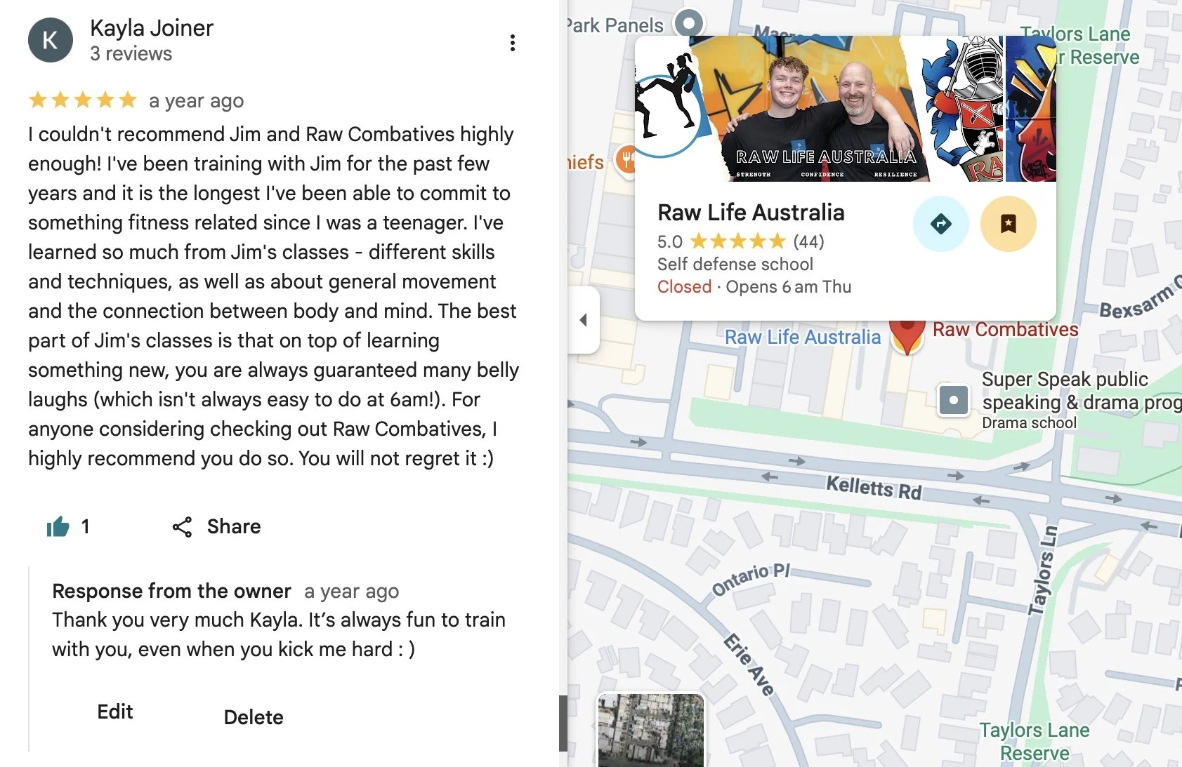 Google Review Raw Life Australia