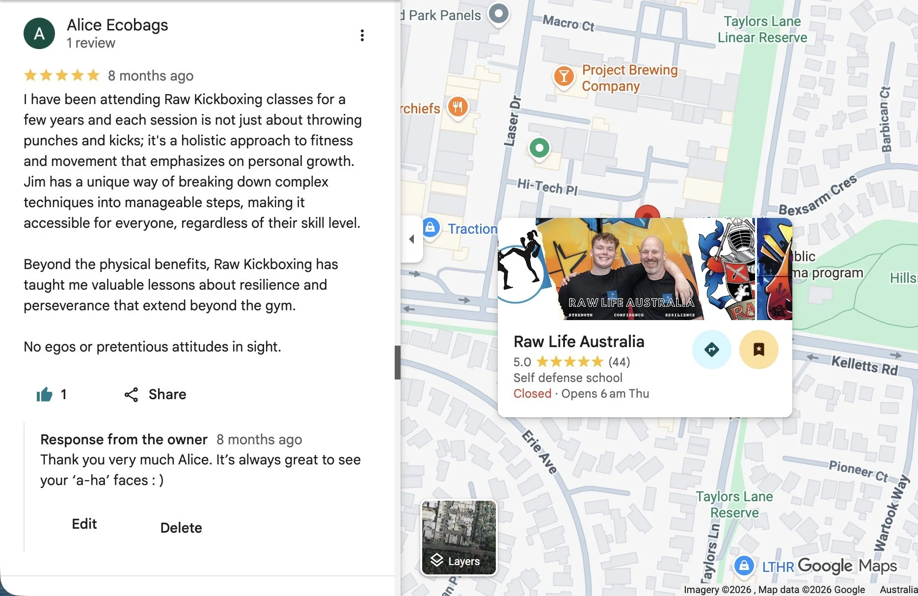 Google Review Raw Life Australia