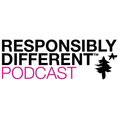 Logo of "Responsibly Different Podcast" with a tree and star icon.