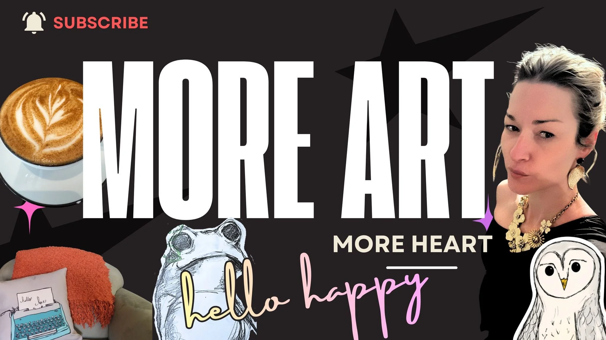 Follow and subscribe to my YouTube channel to see new timelapse videos of upcoming works every Friday!

https://www.youtube.com/@moreartmoreheart
  #moreartmoreheart #youtubechannel #artist #hellohappy #illustrator #newstickers #letsgetcrafty #cincin