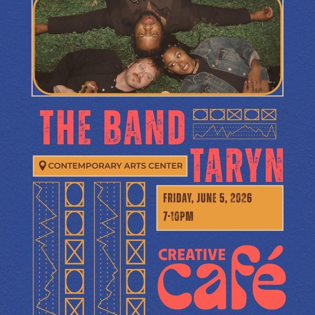 I am excited to share that I'll be at the Creative Cafe June 5th! 

Shop and make art on June 5 during the Creative Cafe Contemporary Arts Center 7-10pm  #moreartmoreheart #creativecafe #hellohappy 

Performance by The Band Taryn at 8:30