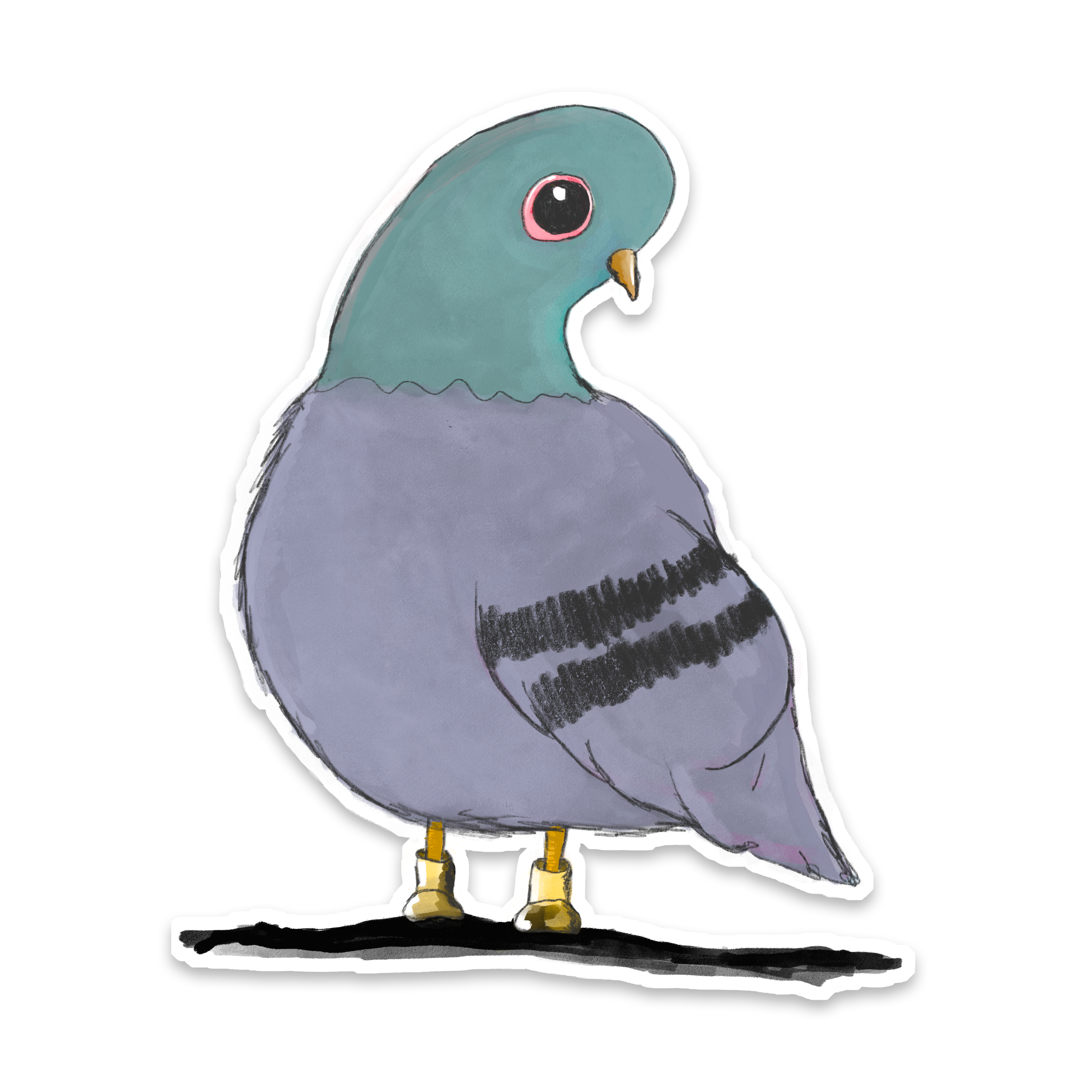 Pigeon Vinyl Sticker
