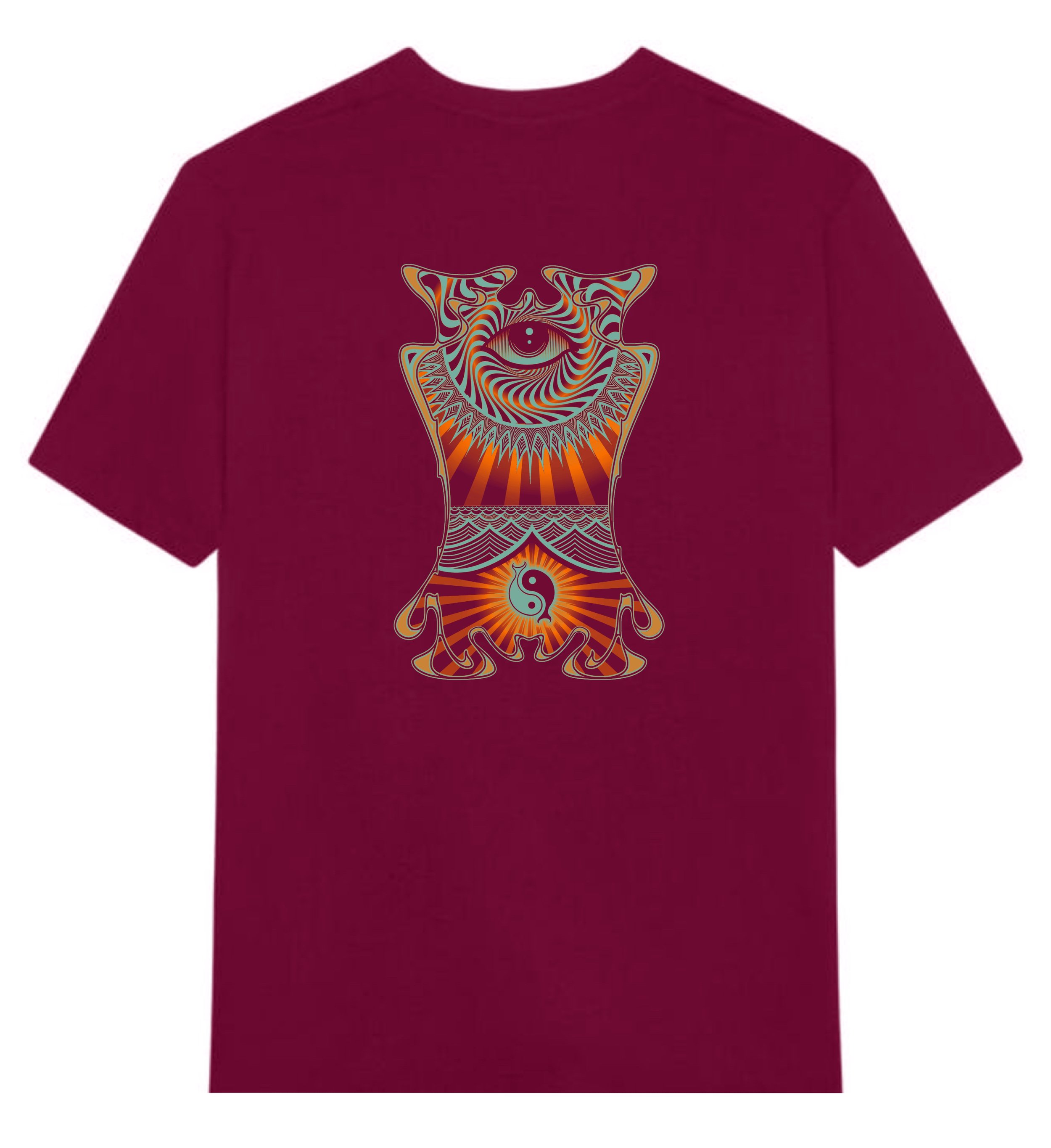 T-Shirt - Eye in the Sky Burgundy