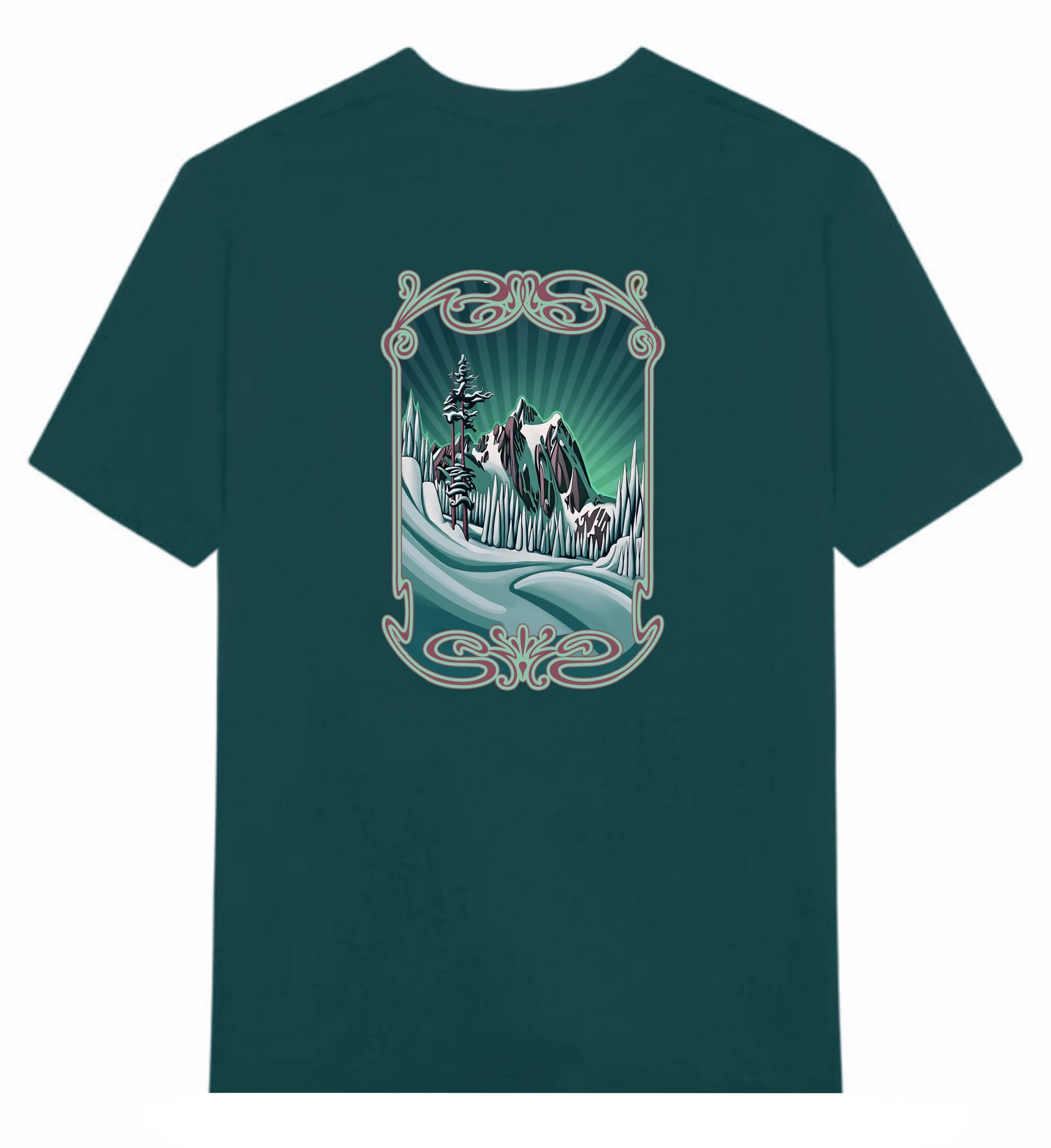 T-Shirt - Silver Slopes Deep Turquoise