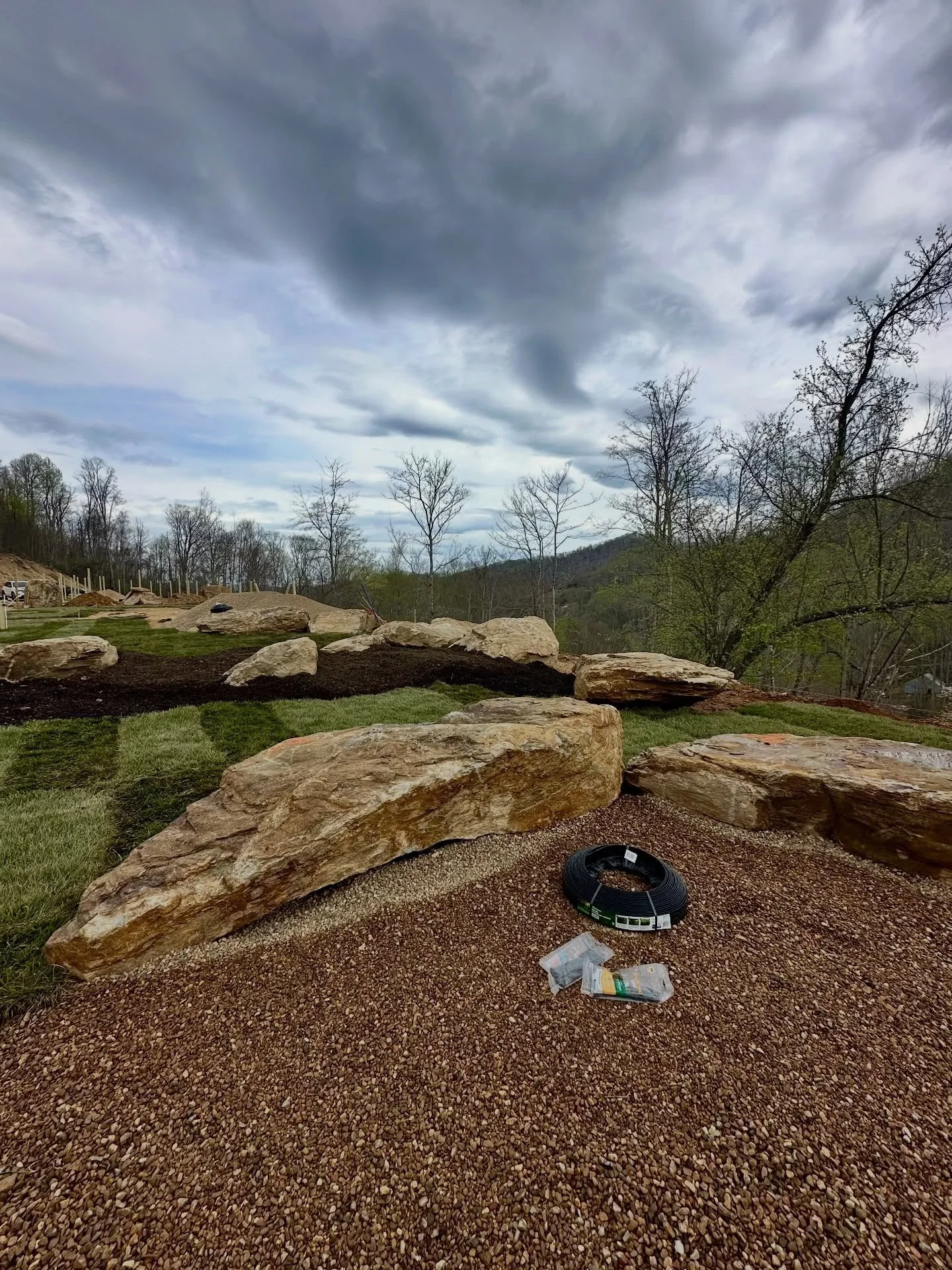 It may look a little messy right now, but this is the view from the fire pit at Site #6&mdash; The Kimber. 

So much is happening behind the scenes, and progress will start moving quickly as all the finishing pieces come together.

#rvpark #boutiquer