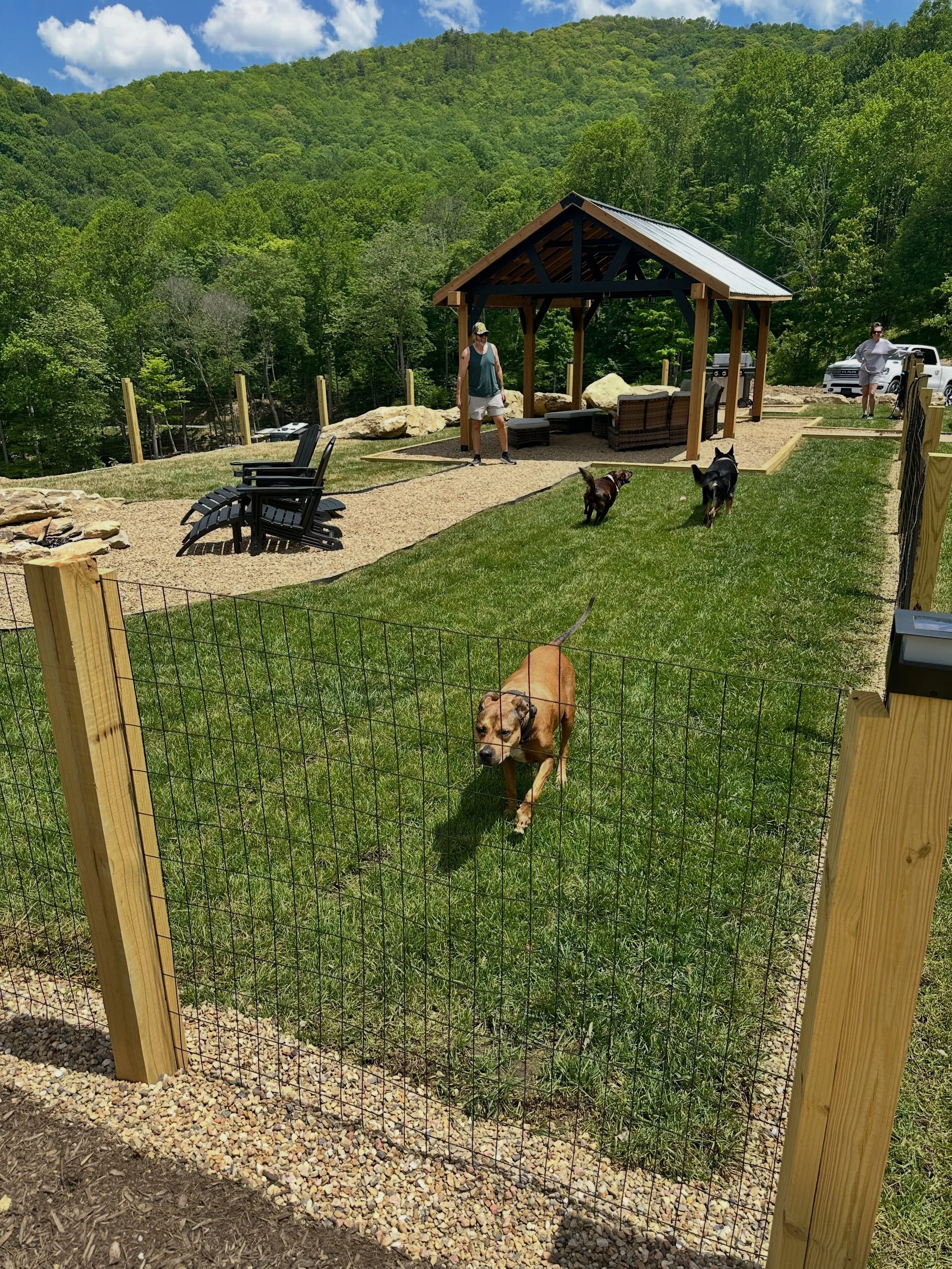 We welcomed our first group of pups 🐾 today to stay at our new Upper Ridge dog-friendly site #5 - The Lulu&hellip;.with their humans.  They seem to be enjoying their stay. 

Check out our availability online at:
www.thebarlowrv.com

#dogfriendlyrvpa