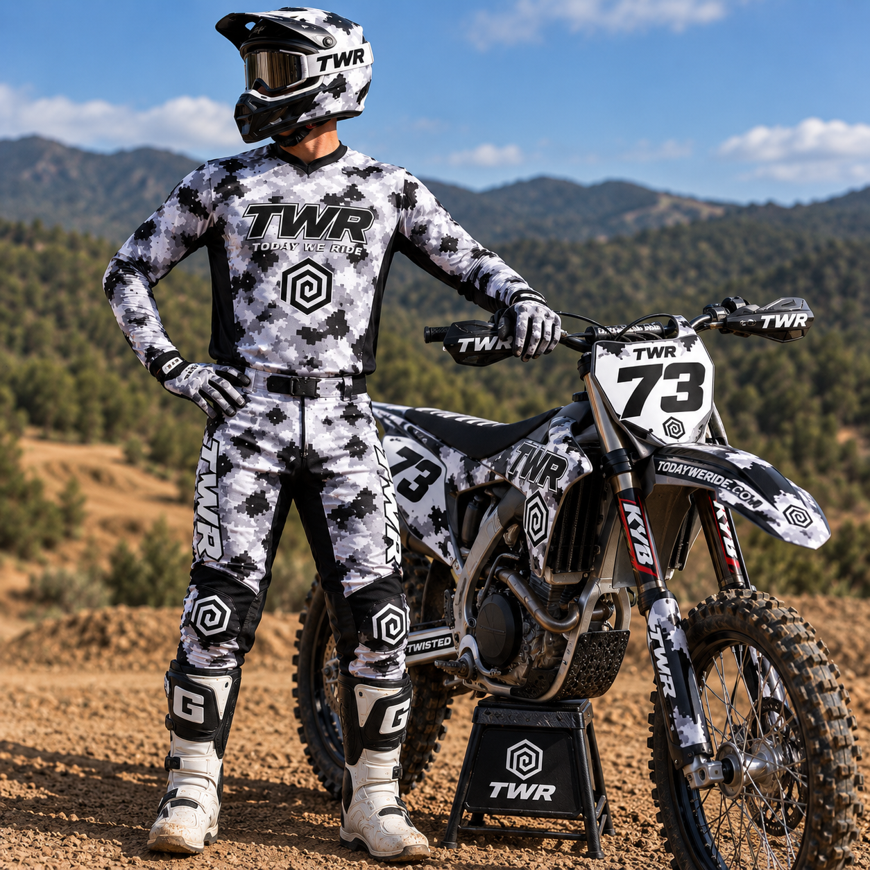TWR Digital Camo MX Gear, Black, White and Gray, Front.PNG