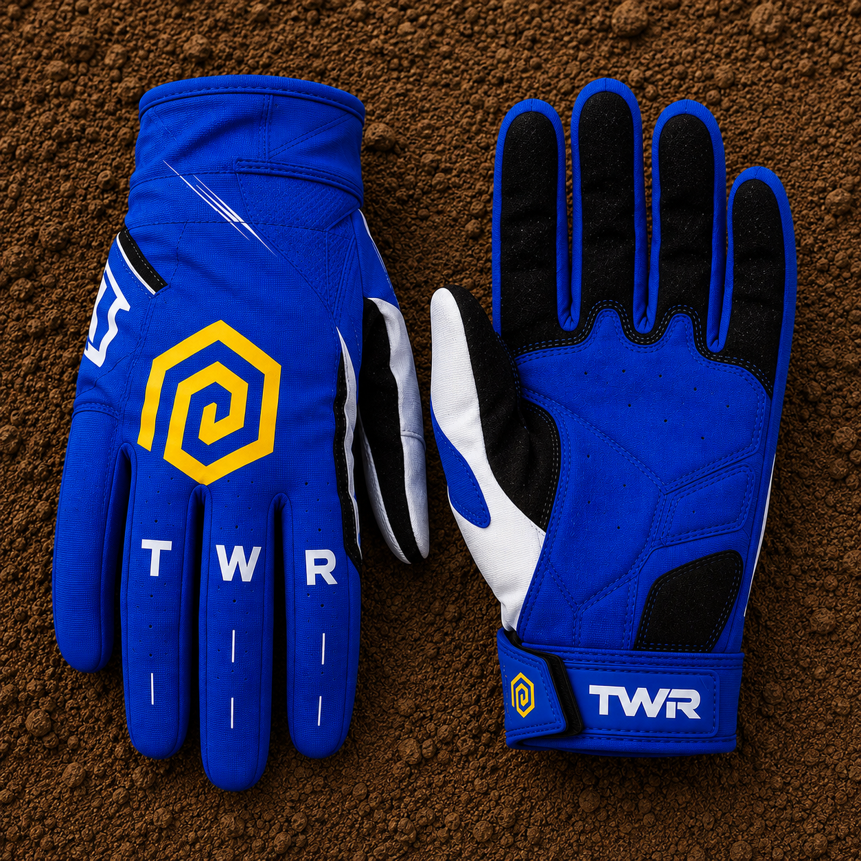 TWR Speed Line MX Gear, Blue, Yellow, White, Gloves.PNG