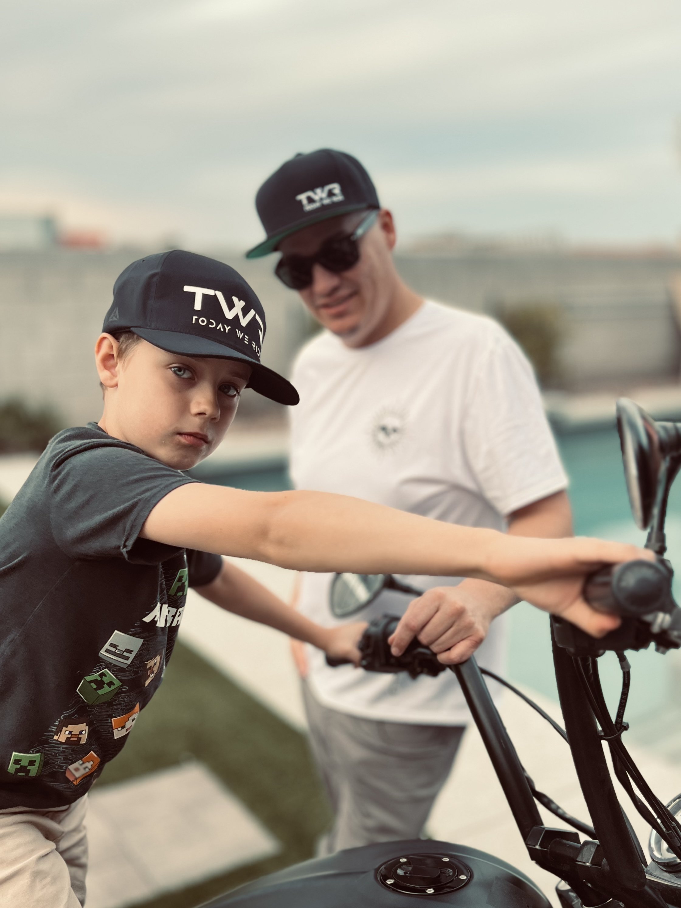 Today We Ride Black Flexfit Delta Hat TWR Today We Ride Black Flatbill Hat Angel and Eli.jpeg