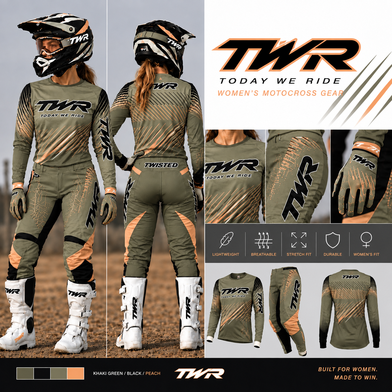 TWR Womens MX Gear, Olive, Peach, Black.PNG