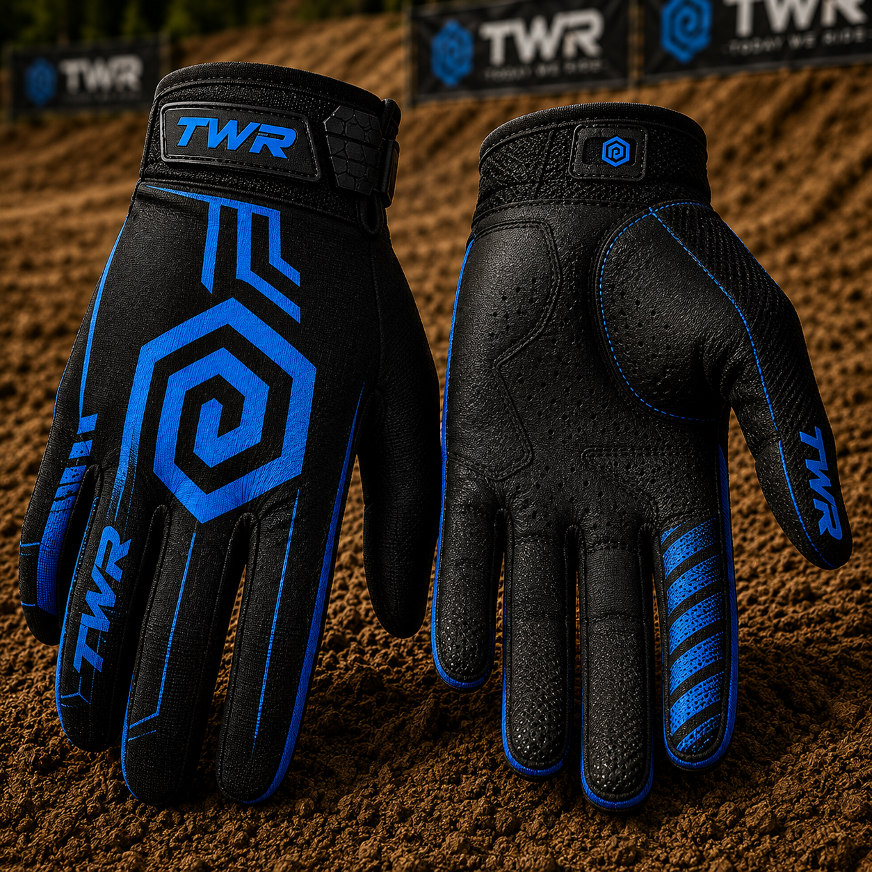 TWR Factory MX Gear, Black & Blue Gloves.PNG