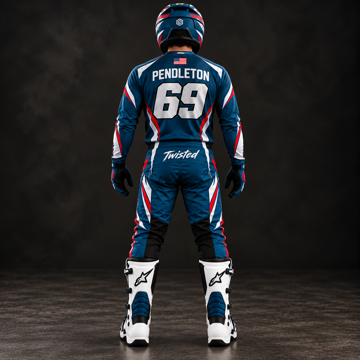 Deep Blue TWR MX Gear, Rear View.PNG