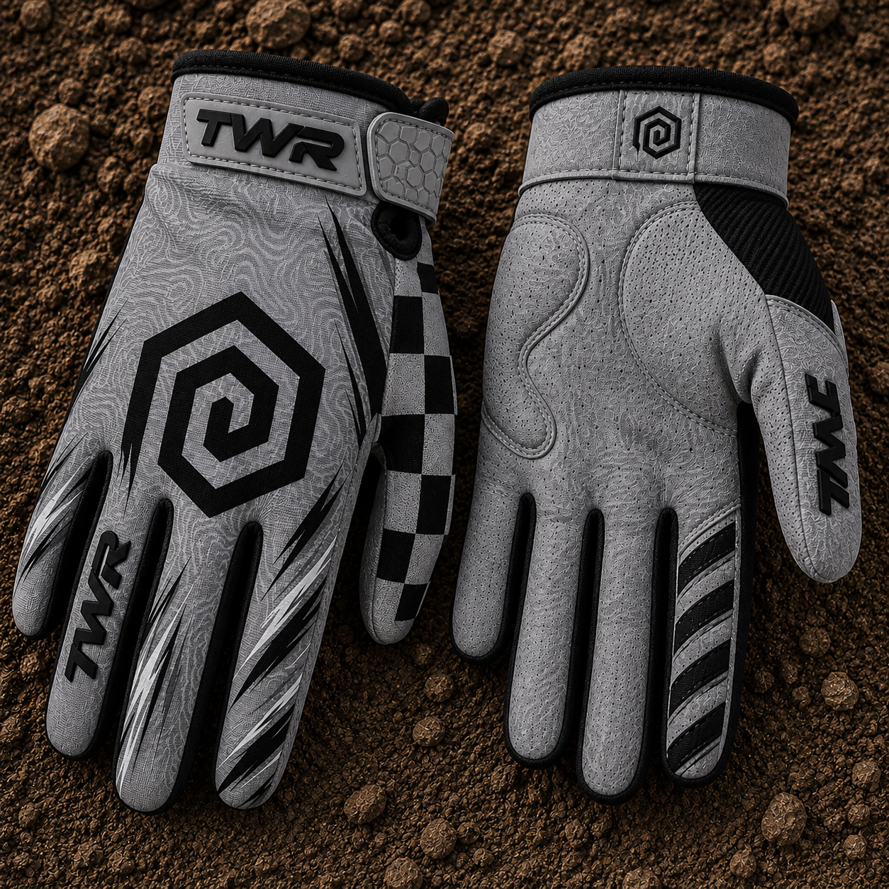 TWR Speed Line MX Gear, Gray, Black, Gloves.PNG