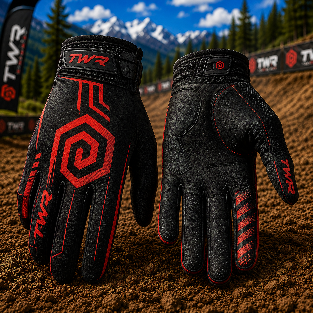 TWR Factory MX Riding Gear, Gloves, Black & Red.PNG