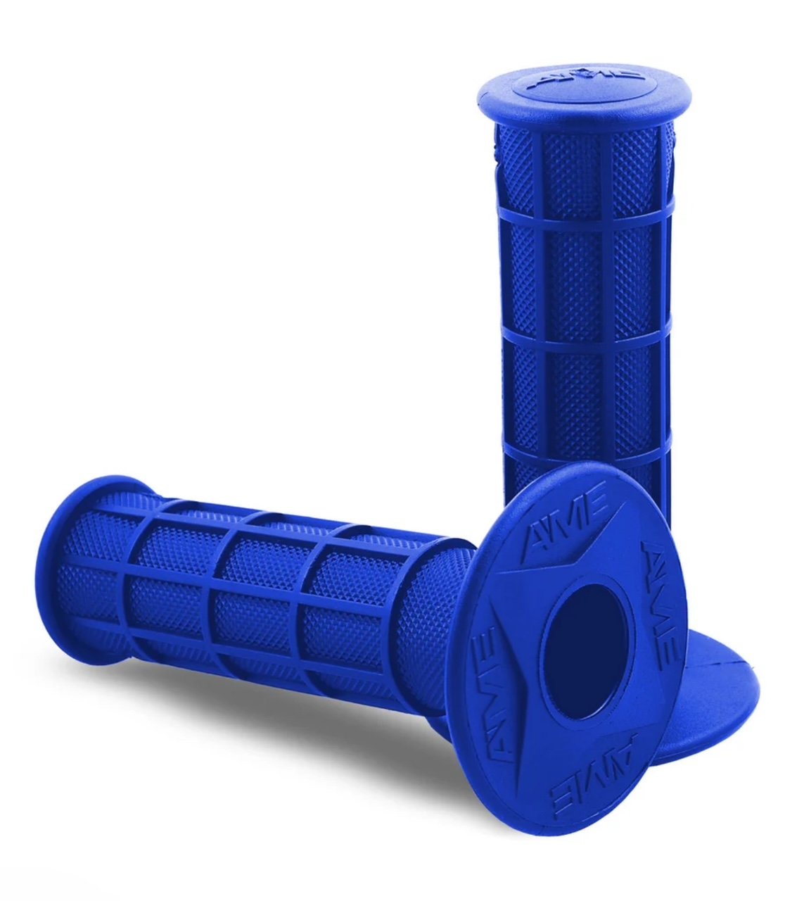 A'ME-MX-BMX-ATV-Full Waffle Grips-Blue.jpg