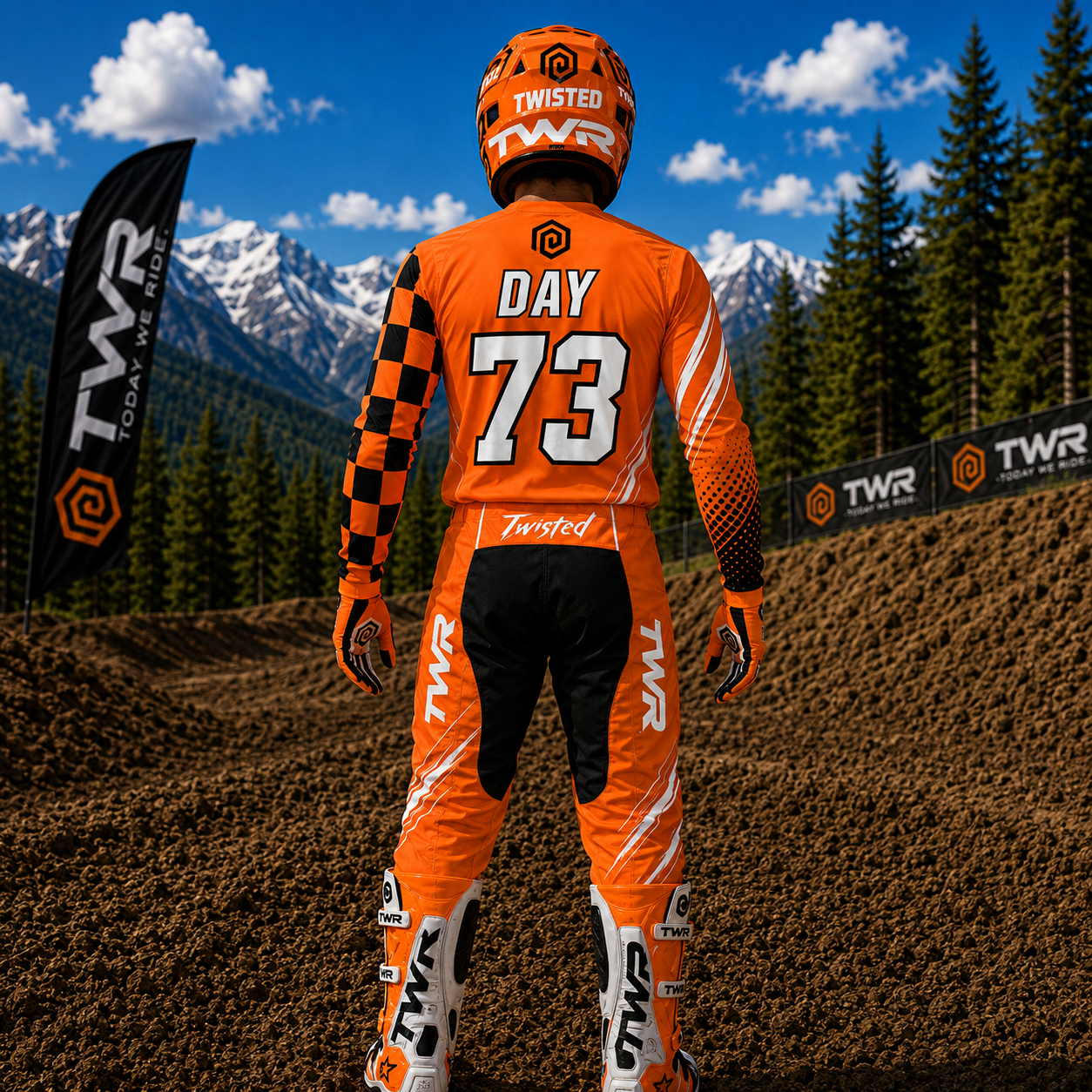 TWR Speed Line MX Gear, Orange, White and Black Rear View.PNG