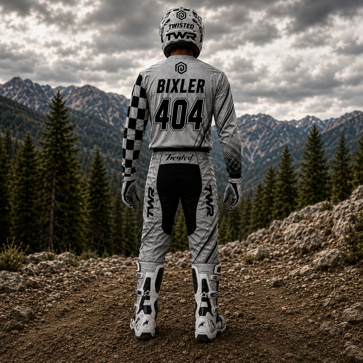 TWR Speed Line MX Gear, Gray, Black, Back View.PNG