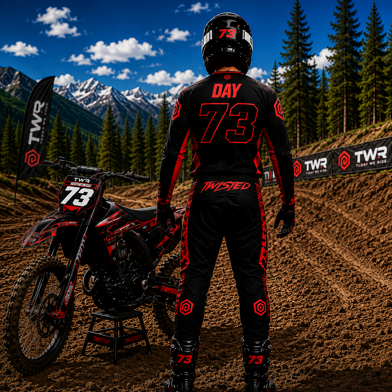 TWR Factory MX Gear, Black and Red, Back View.PNG
