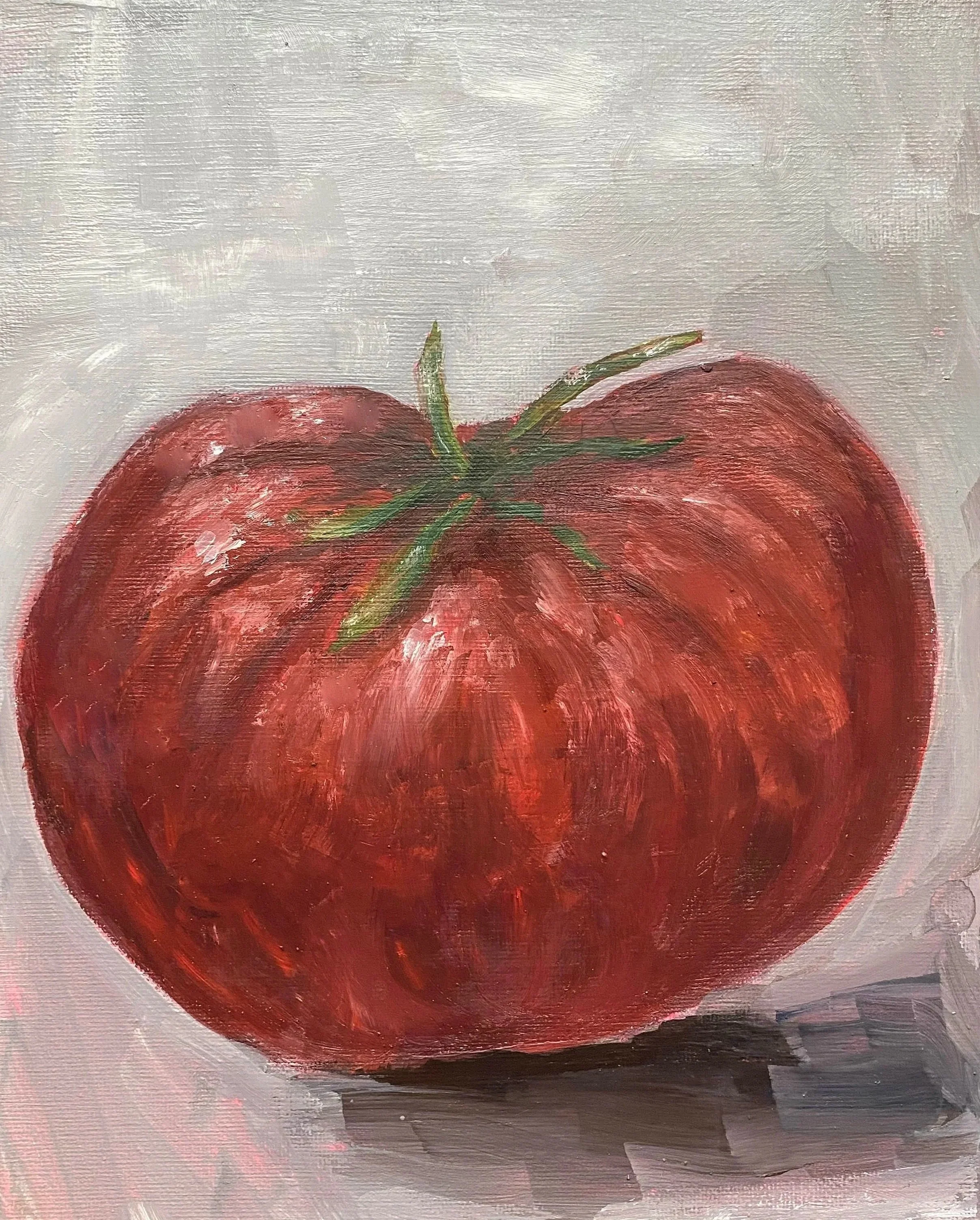 tomato painting on white background