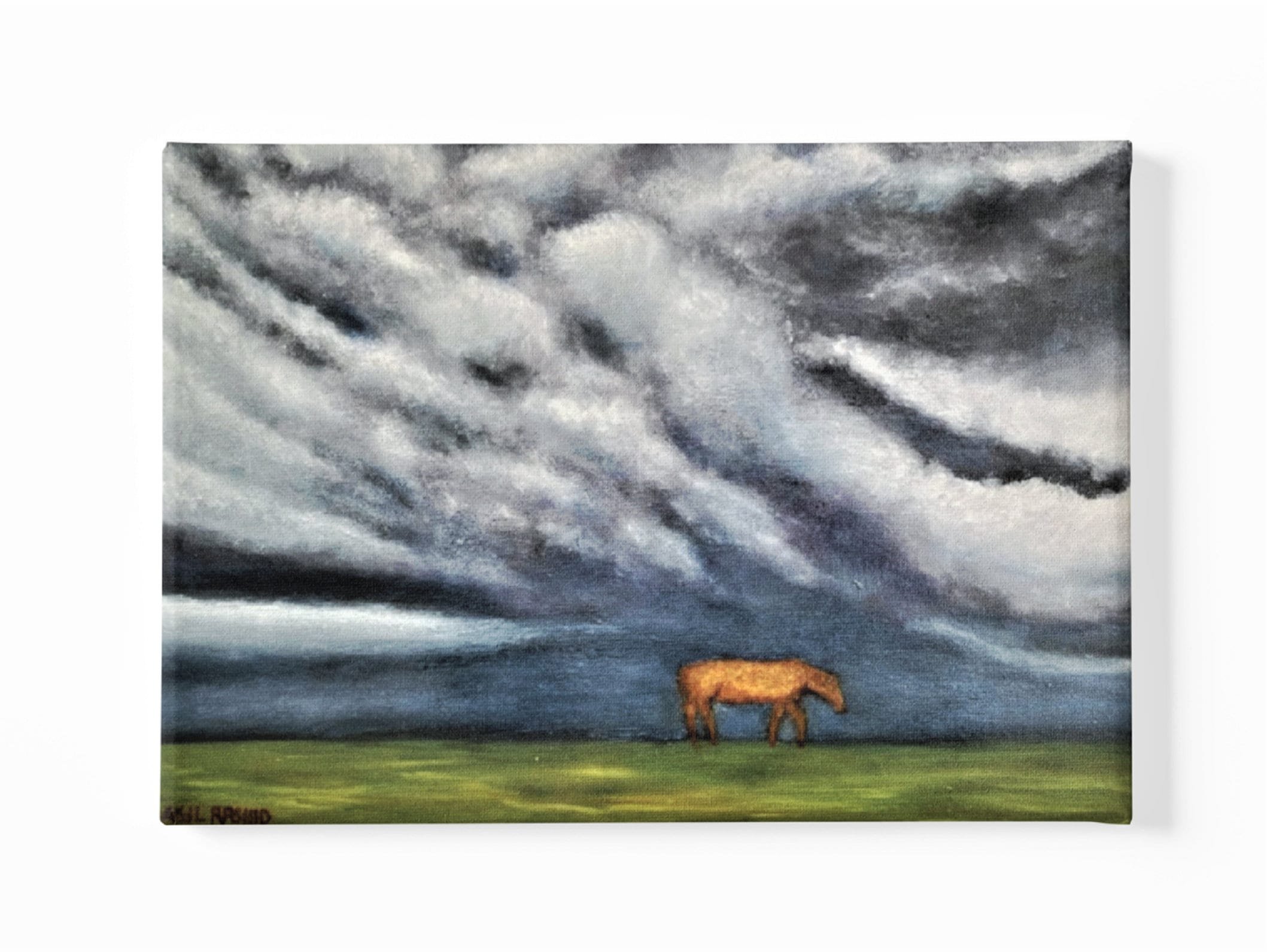Painting Oil on Canvas Original Art Storm Painting "Before the Storm" 16" x 20"