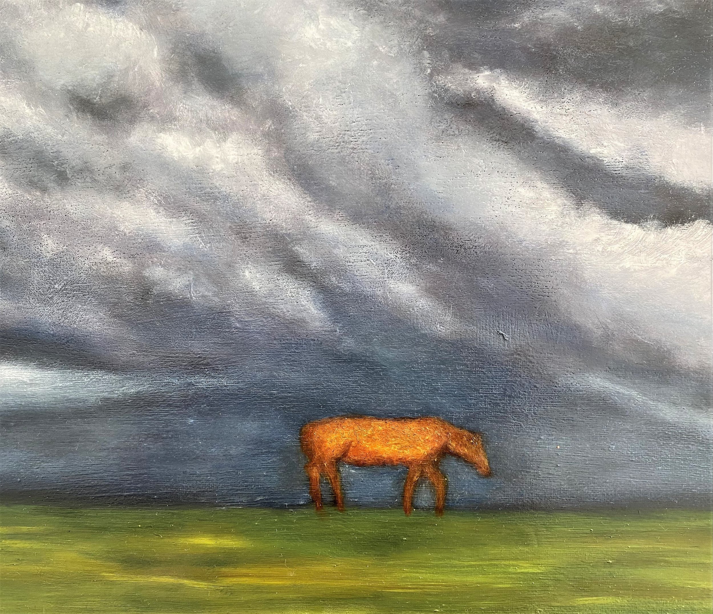 Painting Oil on Canvas Original Art Storm Painting "Before the Storm" 16" x 20"