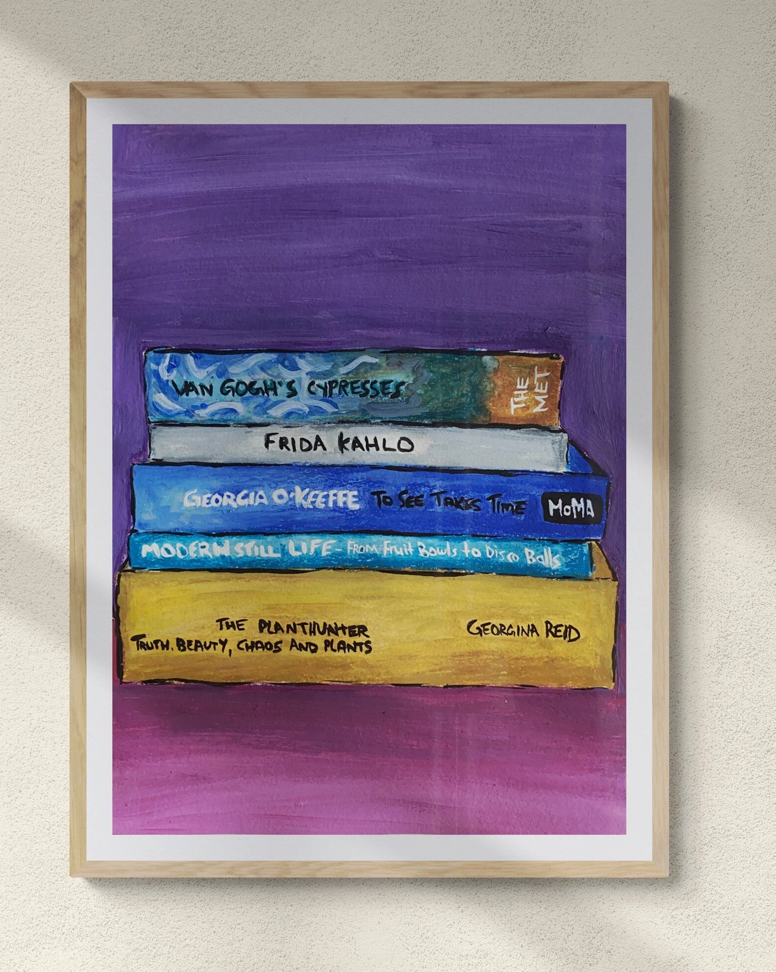 Day 86: “Art Books", wax pastels on paper, 9x12”.