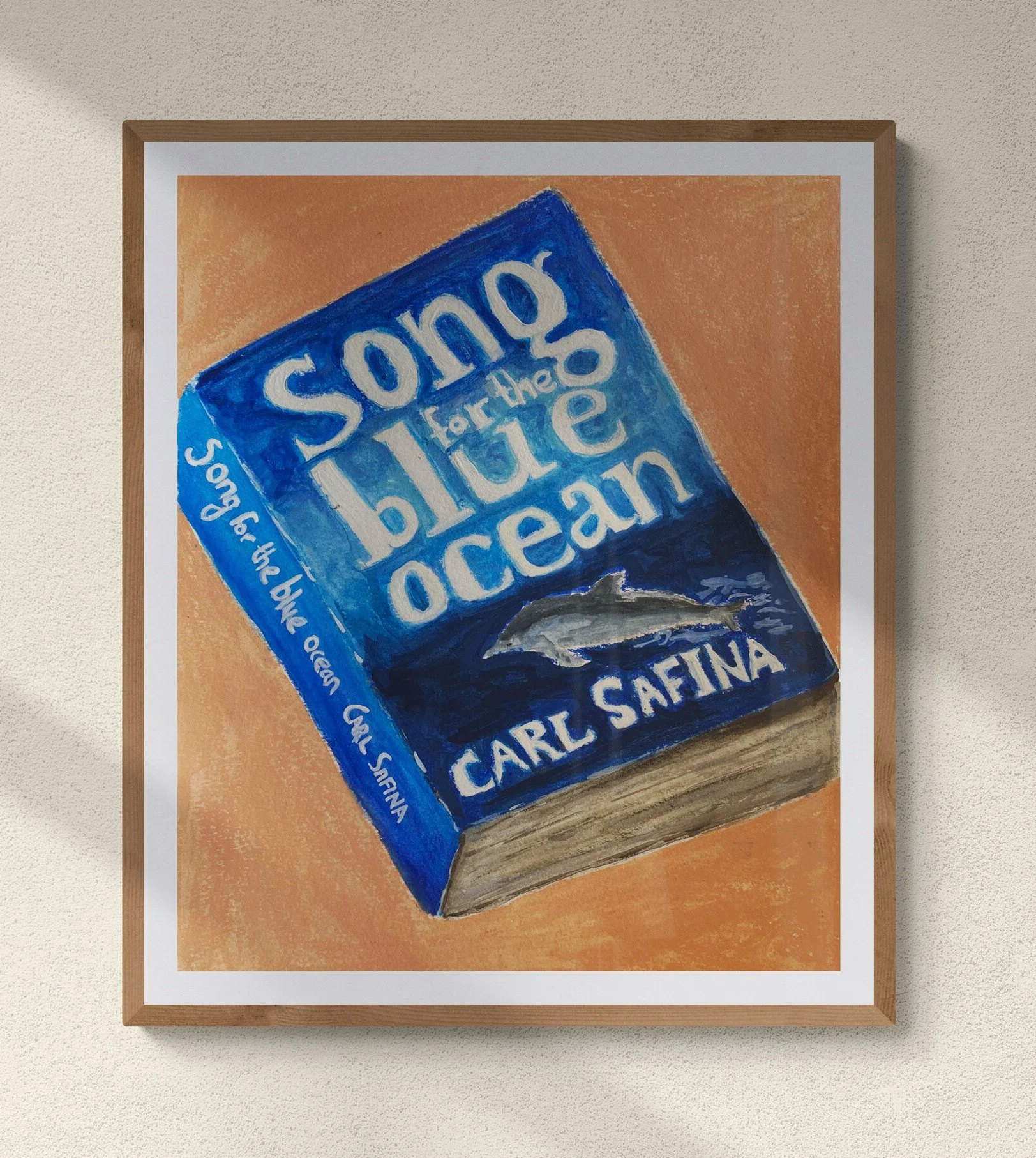 Day 87: “Song for the Blue Ocean”, wax pastels on watercolor paper, 9×12”.