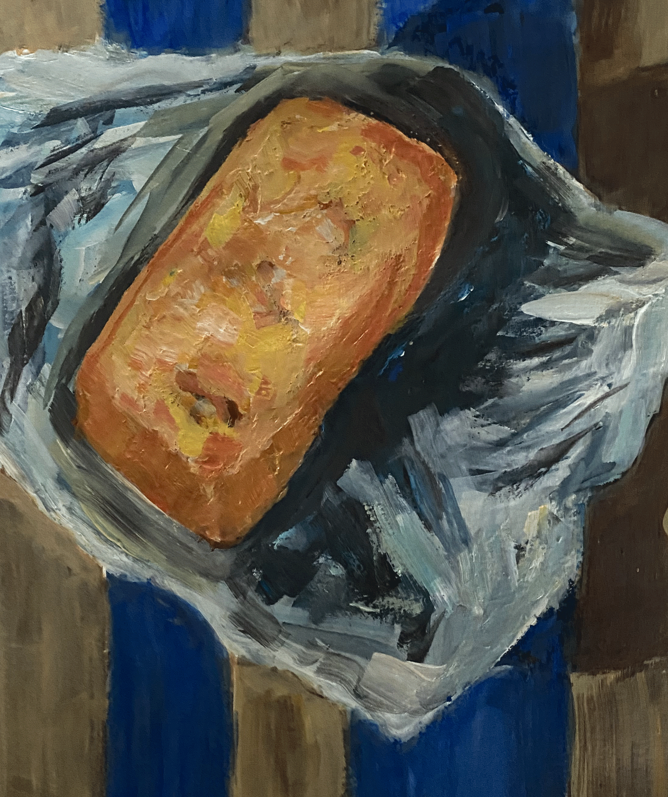 block of butter on parchment paper on blue and beige background.png