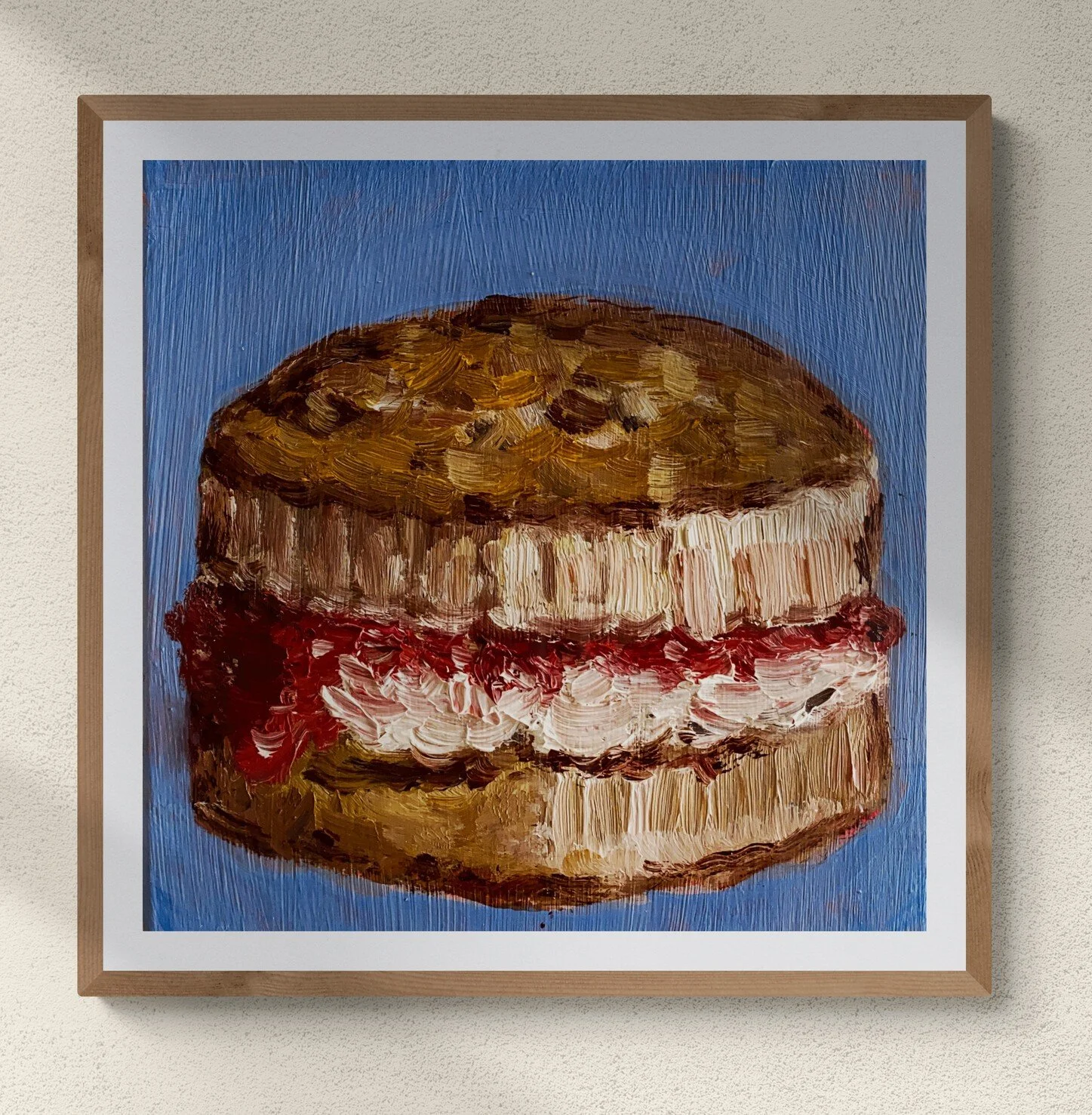 Day 91: "Breakfast Scone", water mixable oil on canvas board, 6x6".