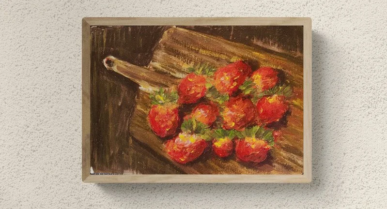 Day 37: "Strawberries on Cutting Board" Print.