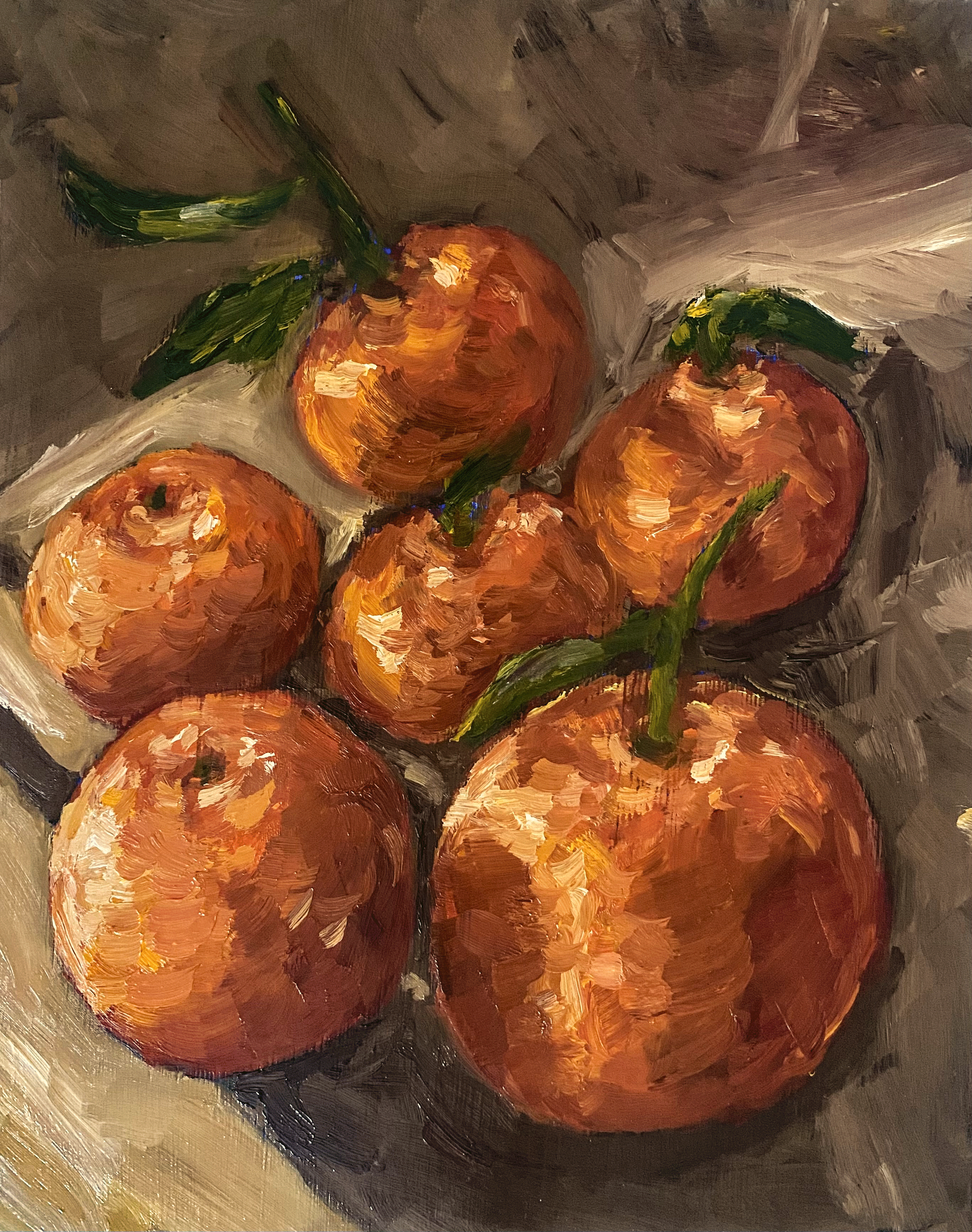 Day 25: “Summer in My Kitchen", water mixable oil on cradled wood panel, 10x8".