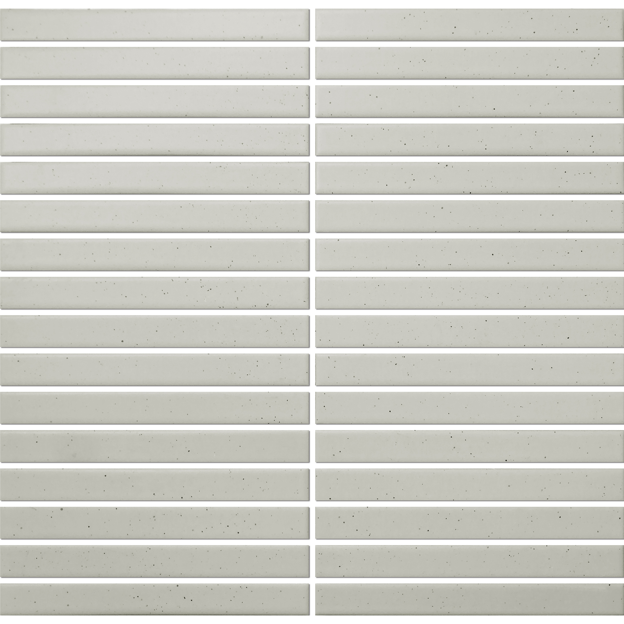 Kitchen splashback tiles with white grout.
  
  Kit Kat Cloud Matt Mosaic Tile  