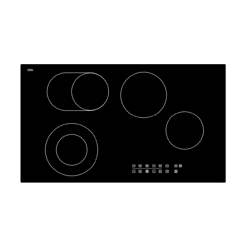   Cooktop    
900mm electric 4-zone touch control ceramic frameless cooktop.
