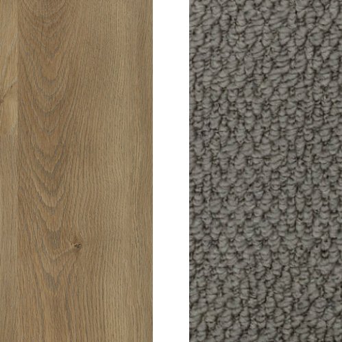   Option 3     Hybrid Prague 6mm thick timber look (230mm wide boards). Matching nosing to staircase     Forest Park Beacon carpet with 7mm foam underlay