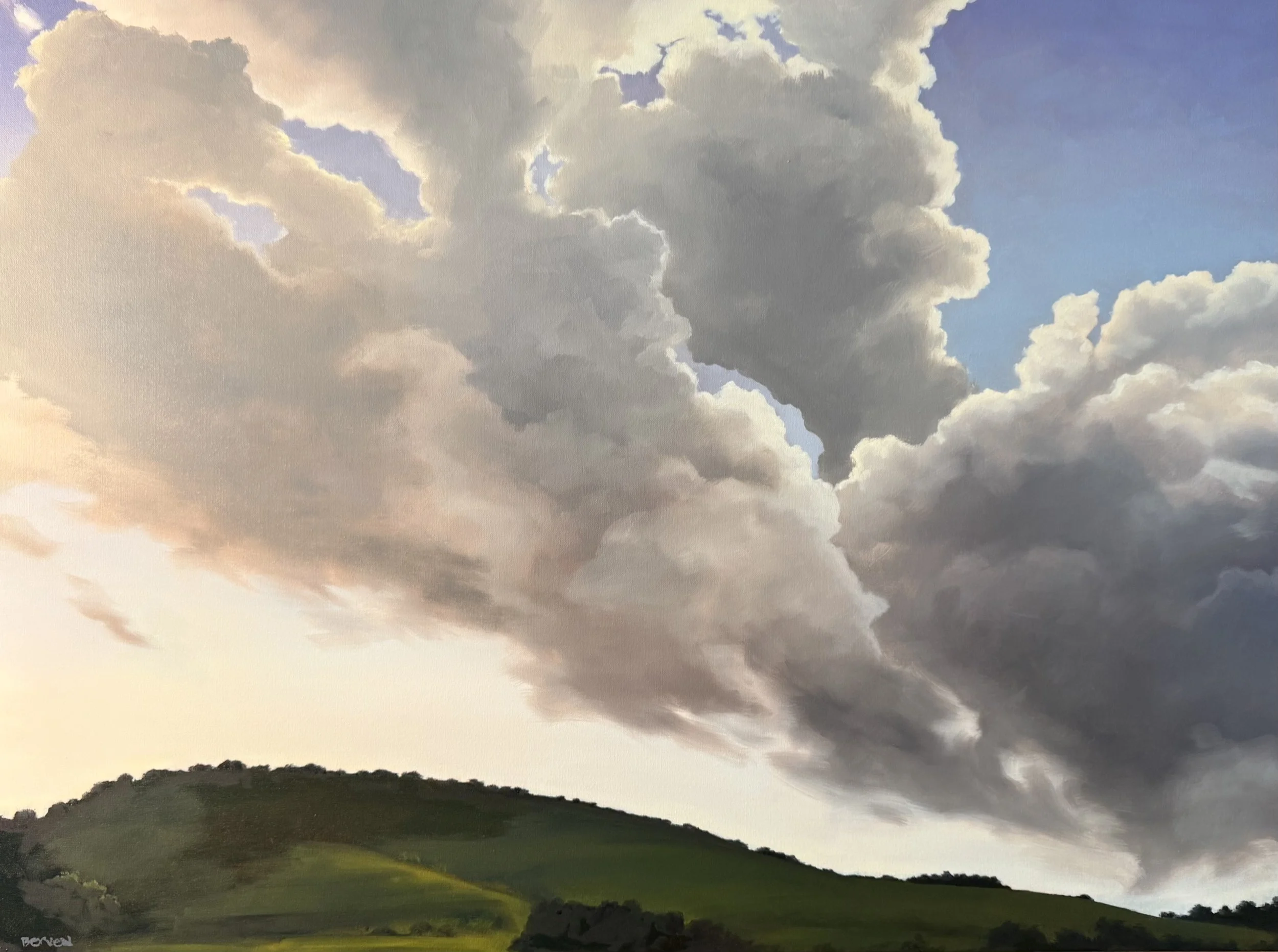"Glowing Evening Clouds" 40x30 