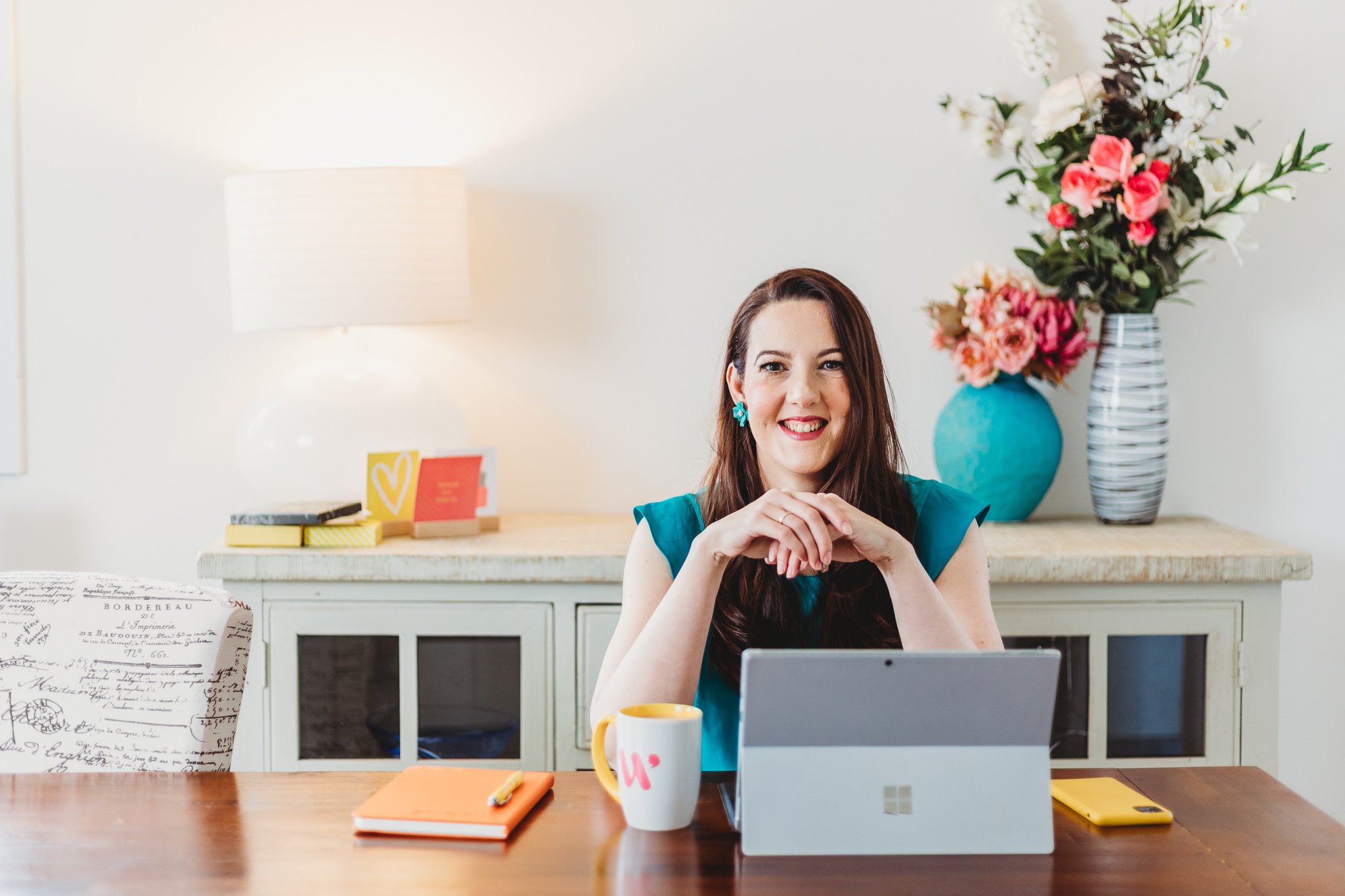 Canberra branding photography - woman at desk