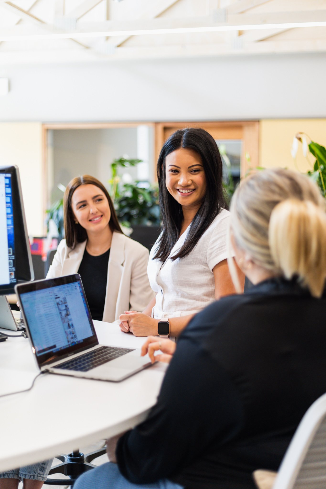 Canberra branding photographer - women talking in office