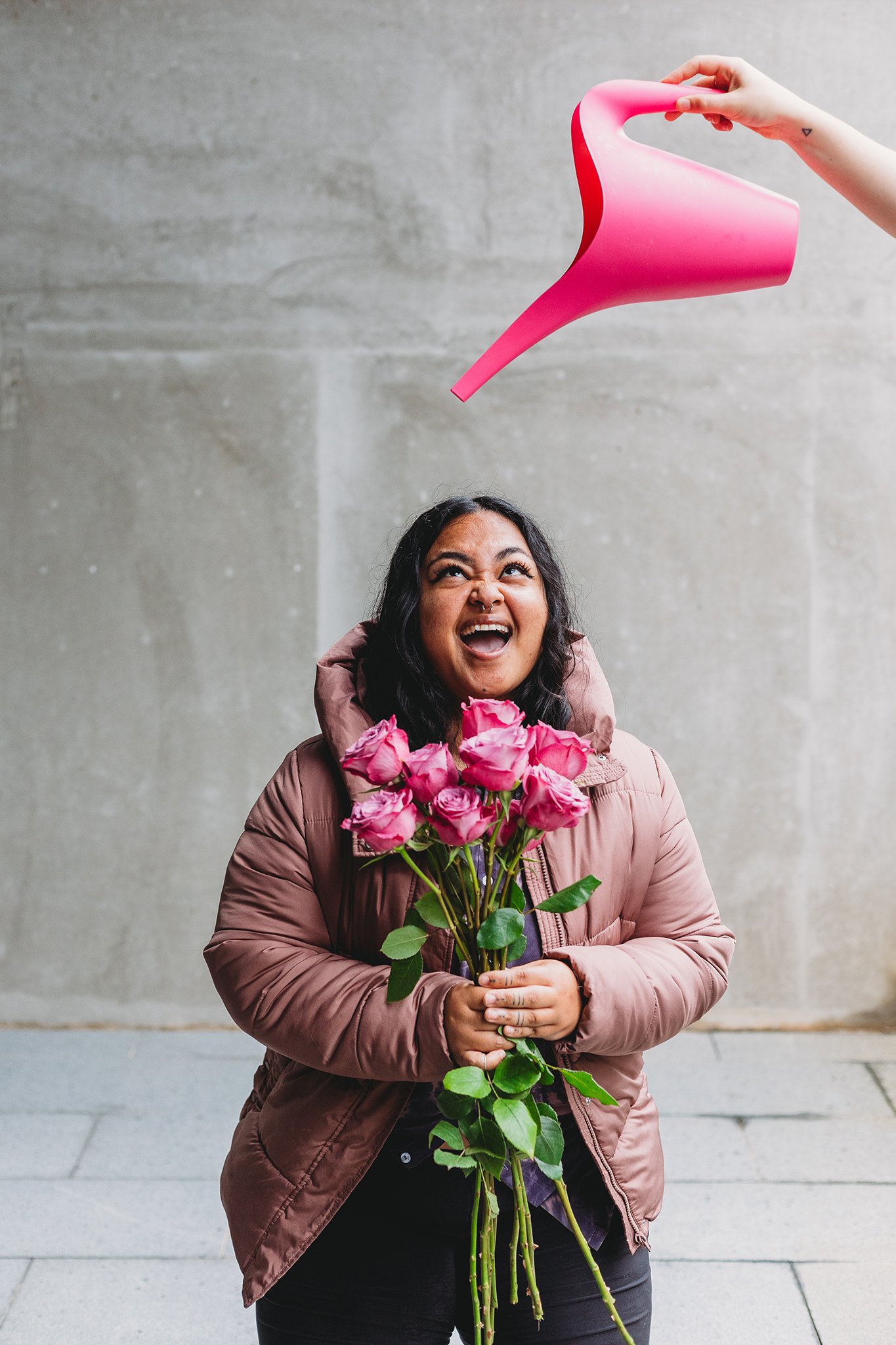 Canberra Branding Photographer - woman holds flowers