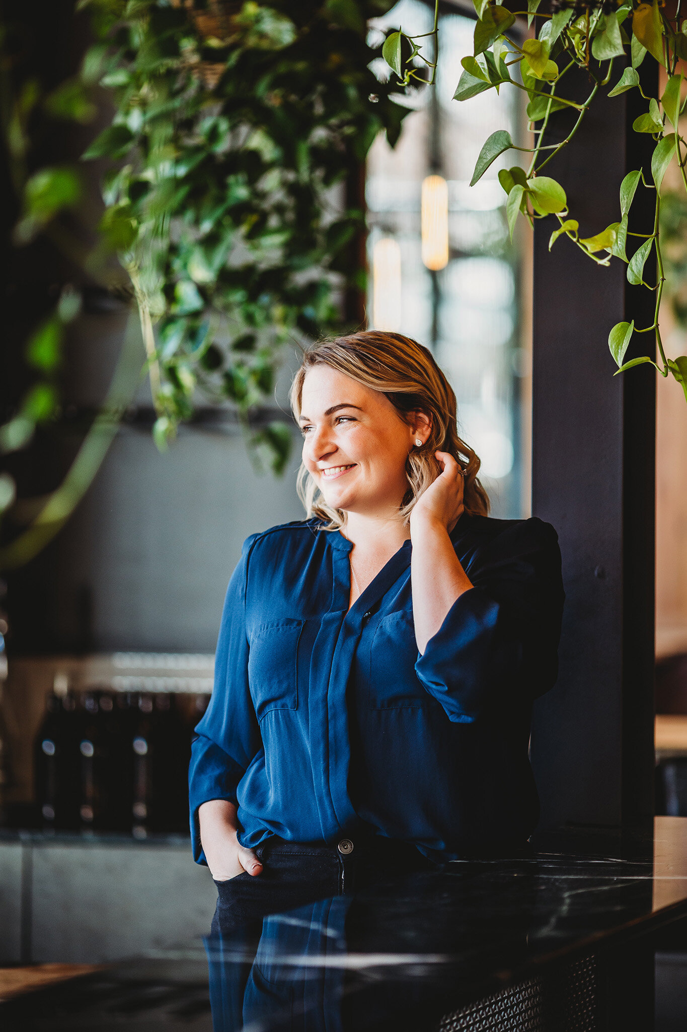 Woman in cafe